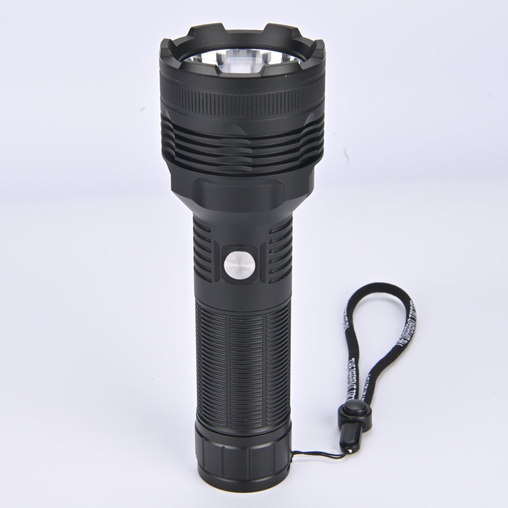 Nixmen 10000 Lumens XHP70.2 LED Rechargeable Flashlight - 7 Modes, Zoomable, Waterproof, and Power Display for Camping, Hiking, and Emergencie